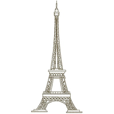 Matriz de matriz Matriz De Bordado Torre Eifel 13 Cm